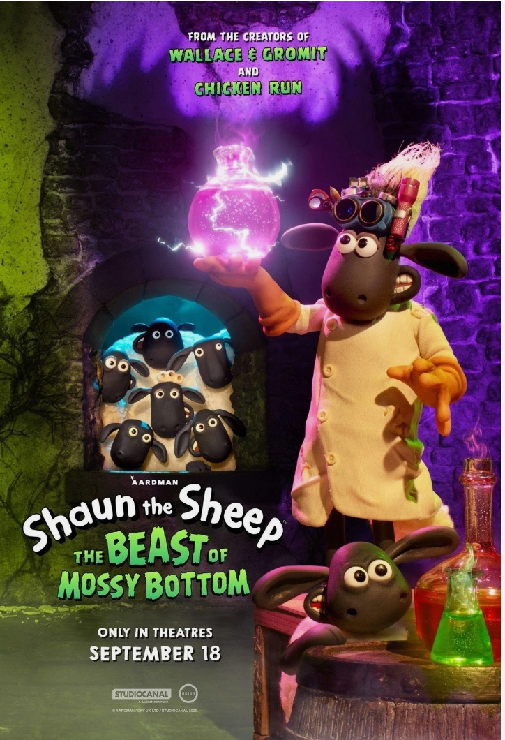 Poster artwork for Shaun the Sheep: The Beast of Mossy Bottom